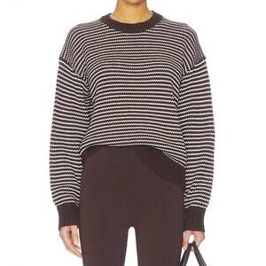 NEW PISTOLA aura relaxed crewneck sweater in mocha